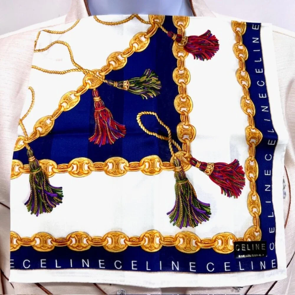 #62) New with sticker - Great Gift Celine Paris luxury  high quality  Mini Scarf